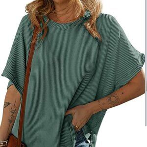 Dokotoo Ribbed Knit Oversized Shirt, 2XL